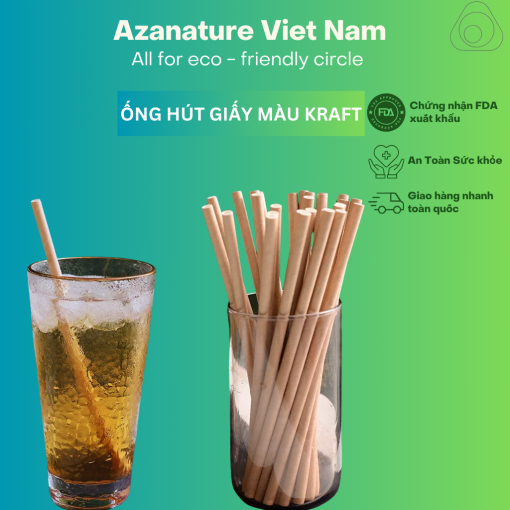 Ống Hút Giấy Cao Cấp 3 Lớp Màu Trắng Giá Xưởng - Phi 6 8 12 - Dài 197mm - Không bọc màng - Ảnh 3