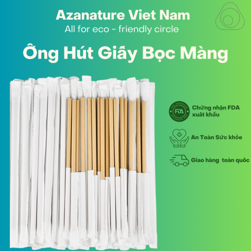 Ống Hút Giấy Cao Cấp 3 Lớp Màu Trắng Giá Xưởng - Phi 6 8 12 - Dài 197mm - Không bọc màng - Ảnh 7