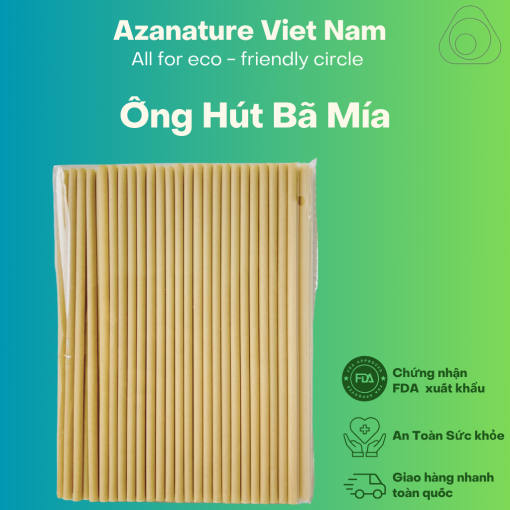 Thùng 1000 Ống hút bã mía - Phi 6/8/12 an toàn sức khoẻ và bảo vệ môi trường - Bọc Màng Giấy - Ảnh 2
