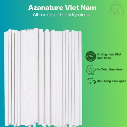 Ống Hút Giấy Cao Cấp 3 Lớp Màu Trắng Giá Xưởng - Phi 6 8 12 - Dài 197mm - Không bọc màng - Ảnh 5