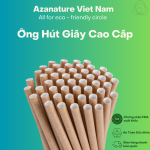 Ống Hút Giấy Cao Cấp 3 Lớp Màu Trắng Giá Xưởng – Phi 6 8 12 – Dài 197mm – Không bọc màng