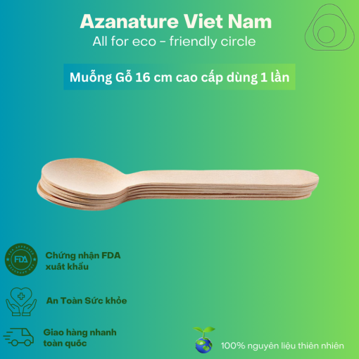Muỗng Thìa Gỗ Cao Cấp Dùng Một Lần - Thùng 1000 cái - Ảnh 3