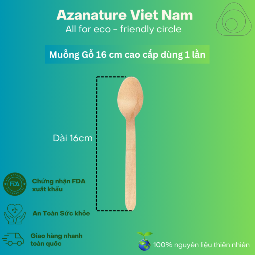 Muỗng Thìa Gỗ Cao Cấp Dùng Một Lần - Thùng 1000 cái - Ảnh 4