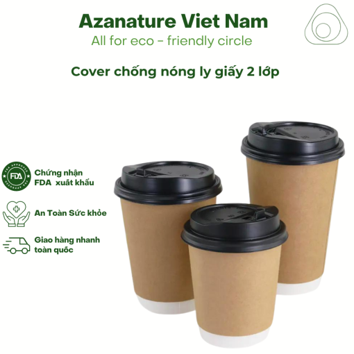Cover Ly giấy chống nóng, Tay Quai Ly Giấy chống nóng cà phê dùng 1 lần - Thùng 1000 - Ảnh 4