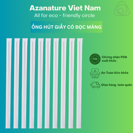 Ống Hút Giấy Cao Cấp 3 Lớp Màu Trắng Giá Xưởng - Phi 6 8 12 - Dài 197mm - Không bọc màng - Ảnh 6